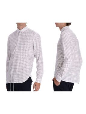 NWOT BOSS BLACK ROGER F SPOT PRINT BUTTON DOWN NORMCORE QUIET LUXURY SHIRT NWT L